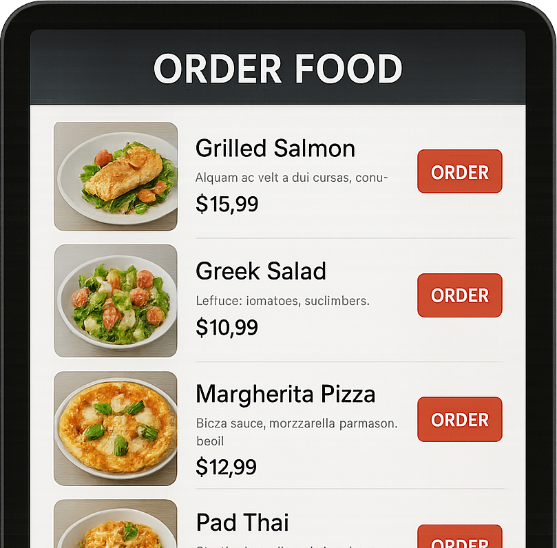 Work faster with iPad ordering